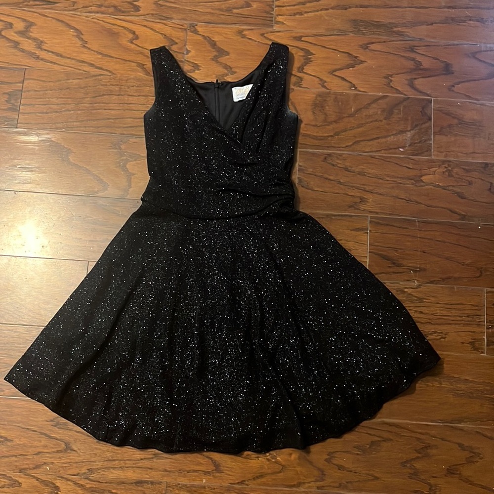 Stage Accents, size 4 black sparkle mini dress